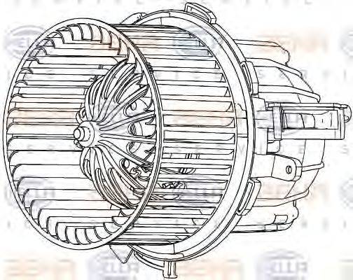 HELLA 8EW351040261 Вентилятор салона