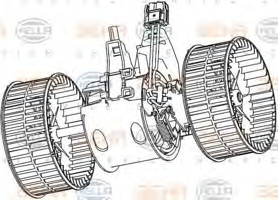 HELLA 8EW351040651 Вентилятор салона