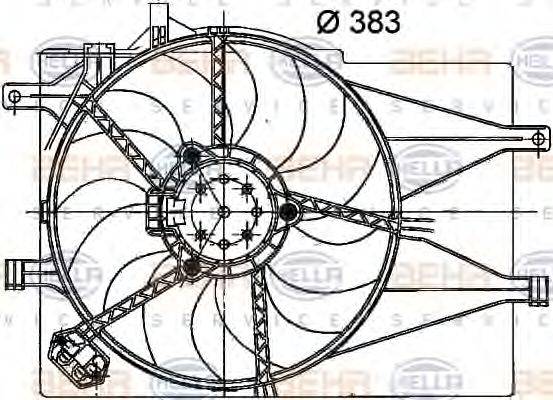 HELLA 8EW351040741 Вентилятор, охлаждение двигателя