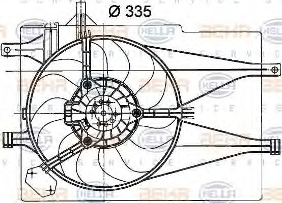 HELLA 8EW351041041 Вентилятор, охлаждение двигателя