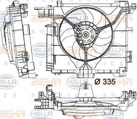 HELLA 8EW351041181 Вентилятор, охлаждение двигателя