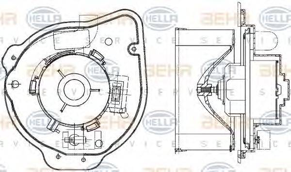 HELLA 8EW351041211 Вентилятор салона