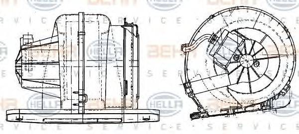 HELLA 8EW351041231 Вентилятор салона