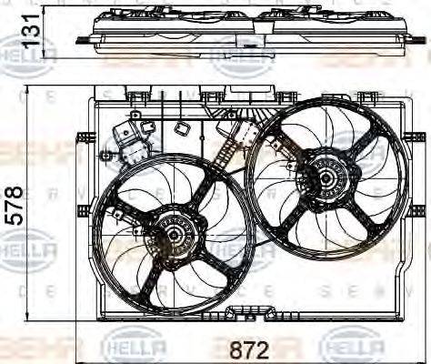 HELLA 8EW351041441 Вентилятор, охлаждение двигателя