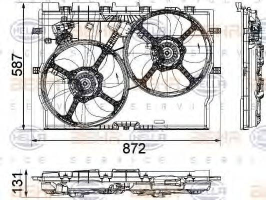 HELLA 8EW351041451 Вентилятор, охлаждение двигателя