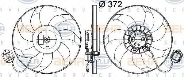 HELLA 8EW351041491 Вентилятор, охлаждение двигателя