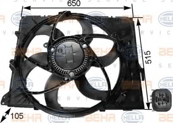 HELLA 8EW351043251 Вентилятор, охлаждение двигателя