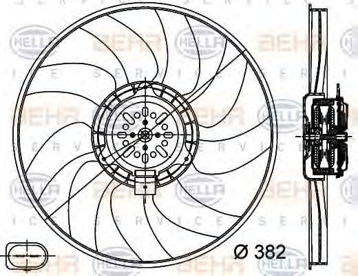 HELLA 8EW351044351 Вентилятор, охлаждение двигателя