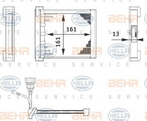 HELLA 6ZT351080211 Теплообменник, отопление салона