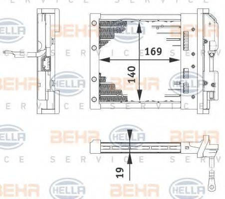 HELLA 6ZT351080221 Теплообменник, отопление салона