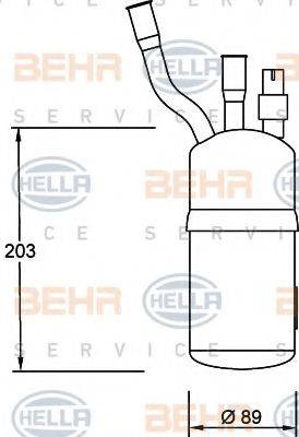 HELLA 8FT351192321 Осушитель, кондиционер