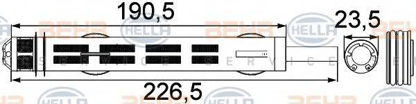 HELLA 8FT351197291 Осушитель, кондиционер