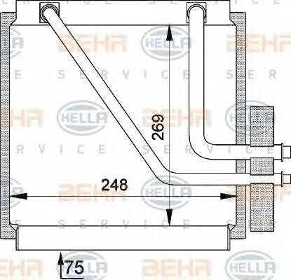 HELLA 8FV351210141 Испаритель, кондиционер