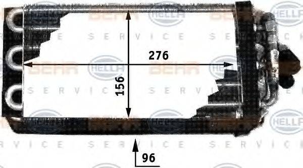 HELLA 8FV351210221 Испаритель, кондиционер