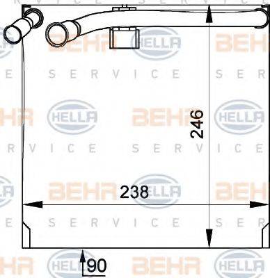 HELLA 8FV351210321 Испаритель, кондиционер