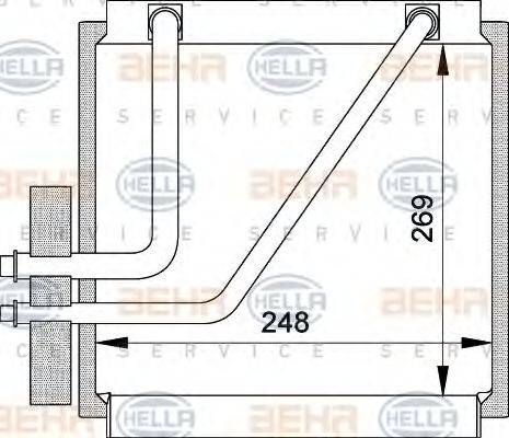 HELLA 8FV351210641 Испаритель, кондиционер