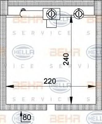 HELLA 8FV351211071 Испаритель, кондиционер