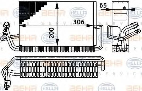 HELLA 8FV351211301 Испаритель, кондиционер