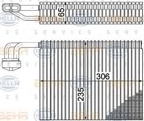 HELLA 8FV351211311 Испаритель, кондиционер
