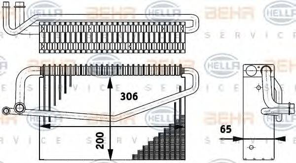 HELLA 8FV351211371 Испаритель, кондиционер