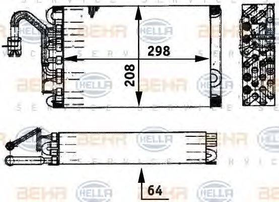 HELLA 8FV351211521 Испаритель, кондиционер