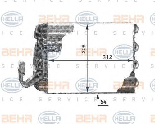 HELLA 8FV351211541 Испаритель, кондиционер