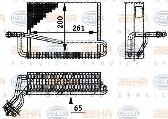 HELLA 8FV351211551 Испаритель, кондиционер