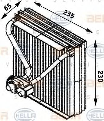 HELLA 8FV351211561 Испаритель, кондиционер