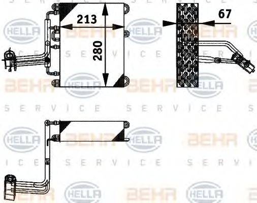 HELLA 8FV351211581 Испаритель, кондиционер