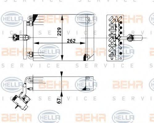 HELLA 8FV351211651 Испаритель, кондиционер