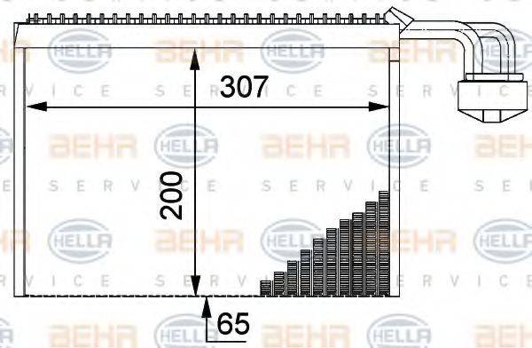 HELLA 8FV351211711 Испаритель, кондиционер
