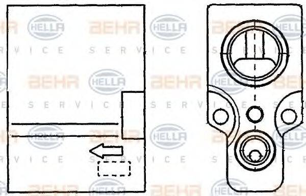 HELLA 8UW351234241 Расширительный клапан, кондиционер