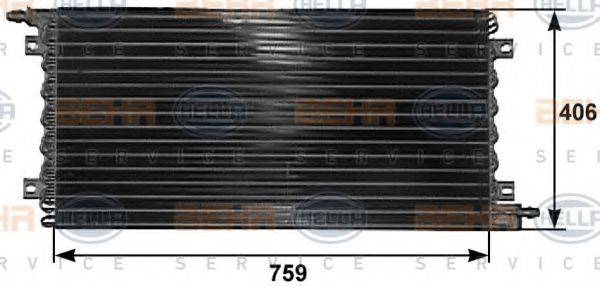 HELLA 8FC351300111 Конденсатор, кондиционер