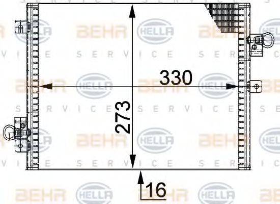 HELLA 8FC351301421 Конденсатор, кондиционер