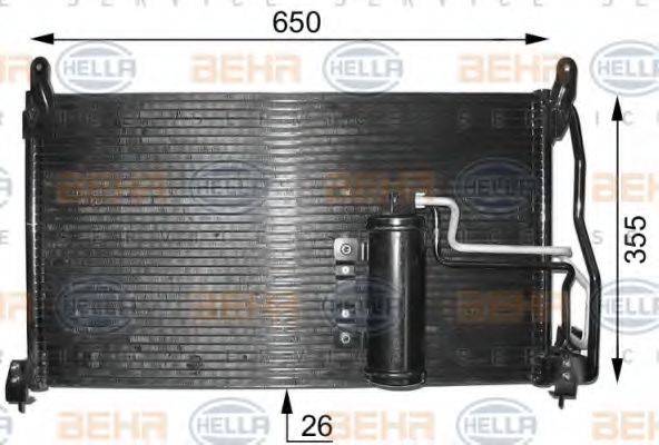 HELLA 8FC351301551 Конденсатор, кондиционер
