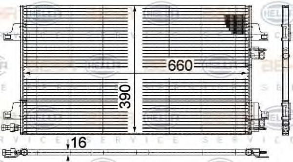 HELLA 8FC351301641 Конденсатор, кондиционер