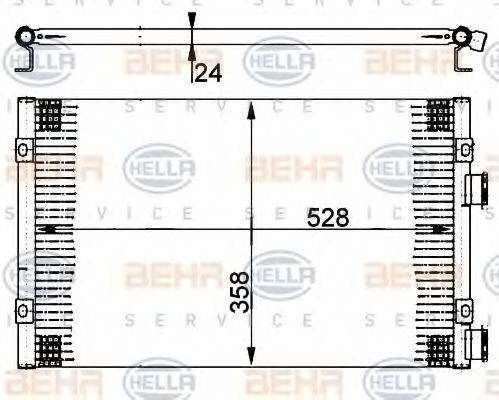 HELLA 8FC351302241 Конденсатор, кондиционер