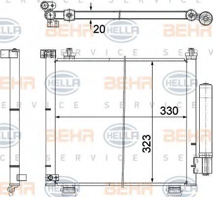 HELLA 8FC351303471 Конденсатор, кондиционер