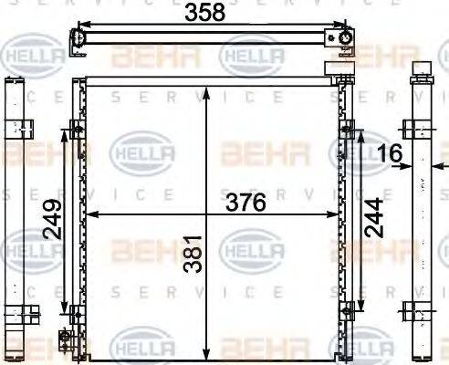 HELLA 8FC351303751 Конденсатор, кондиционер