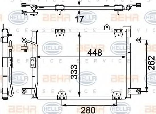 HELLA 8FC351303781 Конденсатор, кондиционер