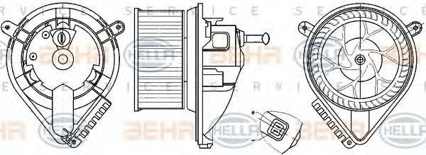 HELLA 8EW351304021 Вентилятор салона