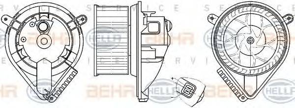 HELLA 8EW351304041 Вентилятор салона