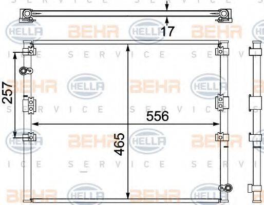 HELLA 8FC351304071 Конденсатор, кондиционер