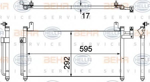 HELLA 8FC351304361 Конденсатор, кондиционер