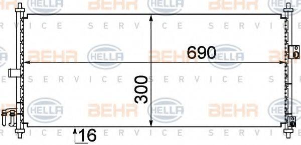 HELLA 8FC351304651 Конденсатор, кондиционер