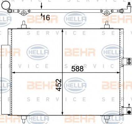 HELLA 8FC351305221 Конденсатор, кондиционер