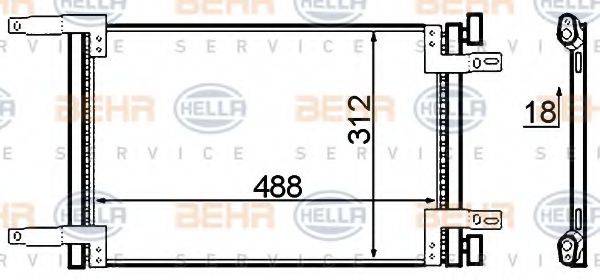 HELLA 8FC351305421 Конденсатор, кондиционер