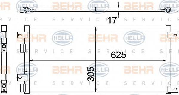 HELLA 8FC351305681 Конденсатор, кондиционер