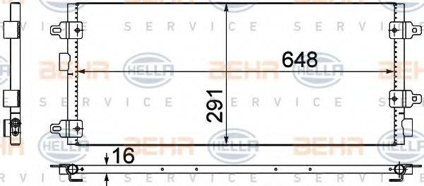 HELLA 8FC351306041 Конденсатор, кондиционер