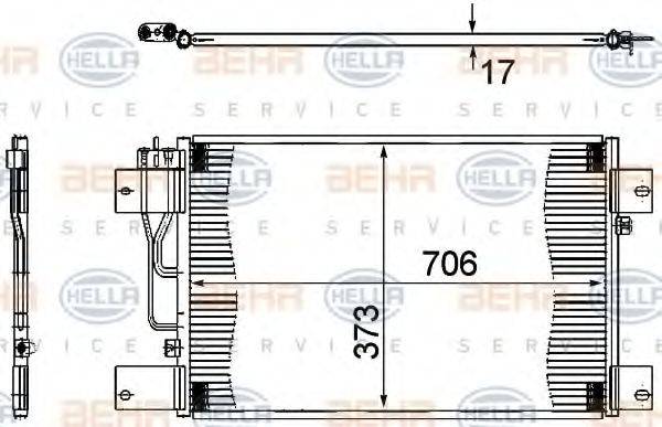 HELLA 8FC351307361 Конденсатор, кондиционер